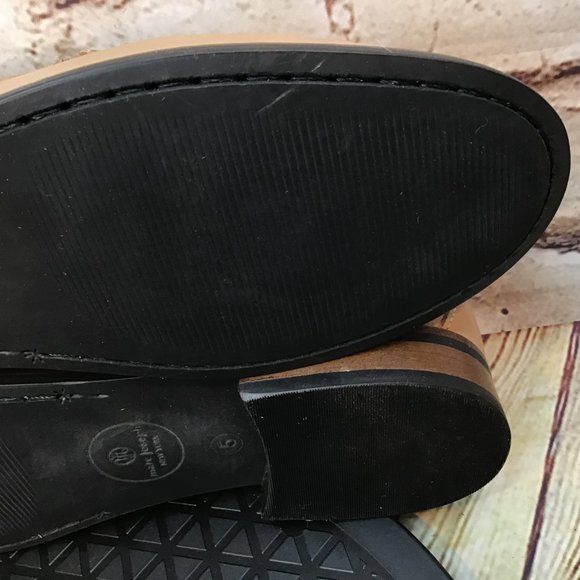 *BOGO Marc Joseph Kids Brown Leather Moc Toe Slip On Dress Loafers Size 5 Youth - Picture 7 of 8